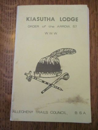 Boy Scout Oa Kiasutha Lodge 57 1970 