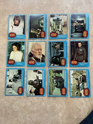 Vintage 1977 Star Wars Complete Blue Series 1 Cards 1 - 66 & Stickers 1 - 11