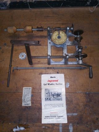 Vintage Morris Register Co.  Improved Coil Winding Machine,  Guitar Pickups,  Etc