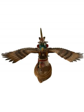 Signed Hopi Eagle Dancer Kachina By Henry Naha