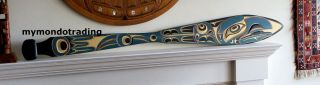 Pacific Northwest First Nations Native Cedar Raven Paddle,  First Class Quality