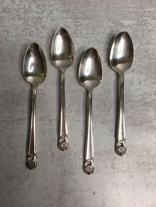 1847 Rogers Bros Is " Eternally Yours " Silverplate 4 Place/oval Soup Spoon 7 1/4”