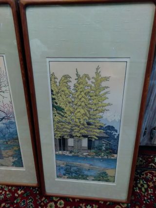 Toshi Yoshida Woodblock Print Bamboo Of The Friendly Garden 80 Mid Century Frame