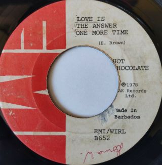 Rare Hot Chocolate Love Is The Answer One More Time Barbados 45 Emi