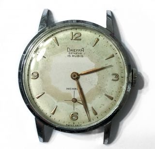 Vintage Dreffa Geneve Wrist Watch Men 