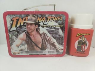 Vintage Indiana Jones Lunchbox And Thermos Temple Of Doom