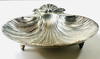 Vintage Bell Mark Silverplated Shell Dish from Old Sheffield Dies 3