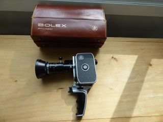 Vtg Paillard Bolex P2 Reflex 8mm Cine Camera,  Leather Case