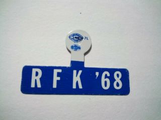 Robert F.  Kennedy Rfk " 1968 " Campaign Pin (wow - - - 100 & Authentic)
