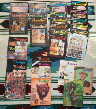 34 Vintage Make It With Leather Magazines W/ Pull - Out Patterns 78 - 84