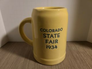 Vtg 1934 Coors Colorado State Fair Mug Golden Beer