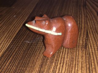 1970’s Zuni Carved Pipestone Bear Fetish By Rignie Boone (d. ) - Native American