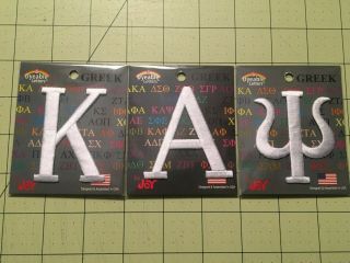Kappa Alpha Psi Fraternity 2.  5 Inch Dyeable Greek Iron On Letters