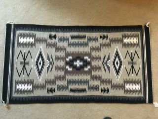 Large (33x63) Storm Pattern Navajo Rug/blanket