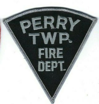 Perry Twp.  (marion County) In Indiana Fire Dept.  Patch - Clothback