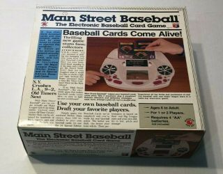 Vintage 1989 Main Street Baseball The Electronic Baseball Card Game Open Box