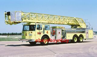 Fire Apparatus Slide,  Ladder 4,  Scott Afb / Il,  1987 Duplex /3 - D / Thibault