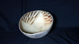 Anasazi / Mesa Verde black on white bowl ca 1100 to 1300 ad.  NO RESTORATION 2