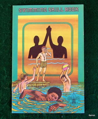 1977 Boy Scout - Swimming Skill Award Comic Style Book - Near