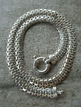 Vintage Italian Milor Sterling Silver Choker Style Necklace - 16 " Long / 25.  1 Gm