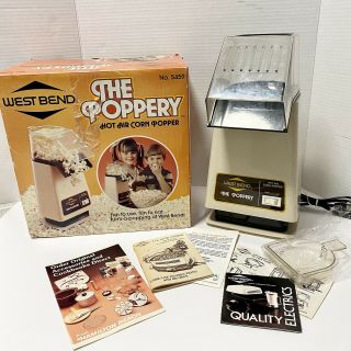 Vtg West Bend The Poppery Hot Air Popcorn Maker 5459 Coffee Roaster In Orig Box