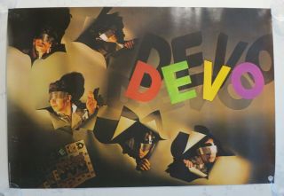 Vintage 1979 Devo Duty Now For The Future Promotional Poster 35” X 23.  5”