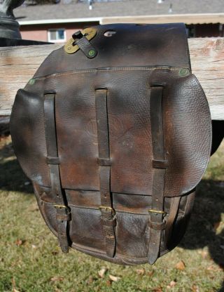 Us Cavalry Leather Saddle Bags Satchel Vintage Western Horse Collectables