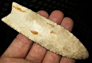 Large 4 " Burlington Fluted Clovis From Illinois - Authentic Paleo Indian Artifact