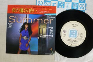 Donna Summer Love Is Control Warner P - 1666 Japan Vinyl 7