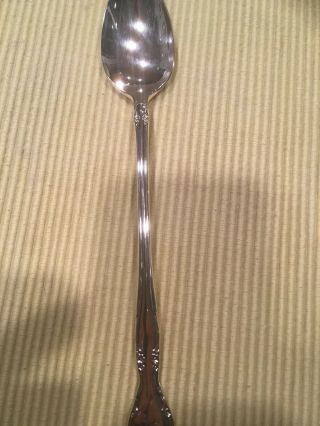 (4) Oneida Affection Silverplate Tall Drink/Iced Tea Spoons,  Set of 4 2