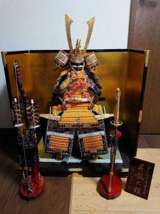 Japanese Samurai Yoroi Armor Gogatsu Doll High Class Model W/box F/s