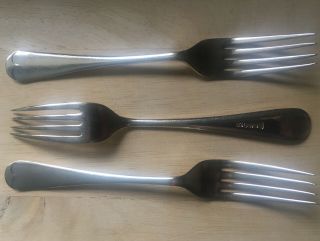 3 x Antique Silver Plated 19cm Dinner Forks by Frank Cobb & Co of Sheffield 3