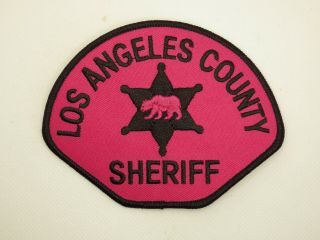 Los Angeles County Sheriff Patch,  California Pink