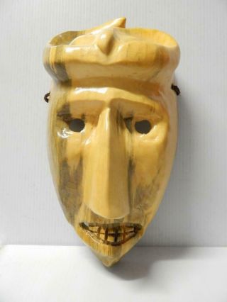 Vintage Cherokee S.  E.  Indian Booger Mask - Hand Carved - Showy