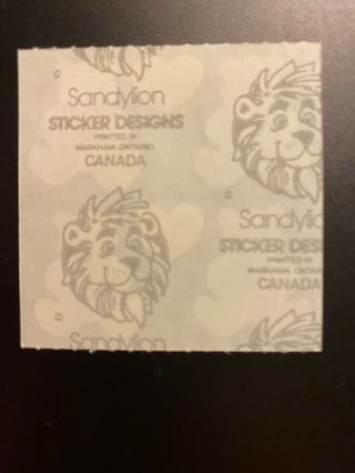 Vintage Sandylion White And Brown Bears Stickers Shiny Hearts Valentine 2