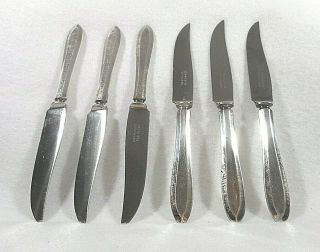 Silver Plate Oneida/community Patrician Set Of 6 Fruit Knives,  Ca.  1944