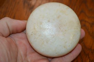 Highly Polished Mississippian White Flint Biscuit Discoidal Hamilton Co Tn 3.  1/8