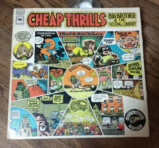Big Brother & The Holding Company " Thrills " Janis Joplin Vintage Vinyl Lp