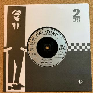 The Specials Ghost Town 2 Two Tone Tt17 1981 7 " 45 Vinyl Single 45