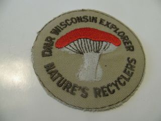 Vtg Wisconsin Explorer Nature Recyclers Patch 3 " Nos Stock