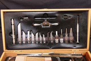 Vintage X - ACTO XACTO Deluxe Craft Tool Set in Wood Box 2