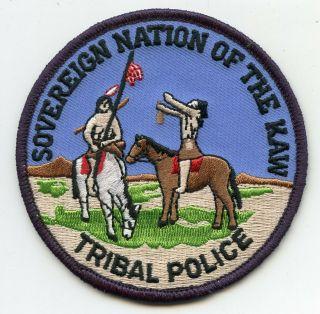 Sovereign Nation Of The Kaw Indian Tribe Oklahoma Ok Tribal Police Patch