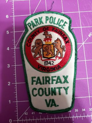 Fairfax County Va Park Police Obsolete Agency Patch