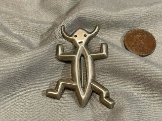 Old Vintage Cast Navajo Indian Arts And Crafts Guild Figural Pin Brooch