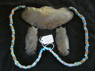 Hudson Bay Pendant Necklace,  Native American Fur Trade Gorget,  Atl - 03552