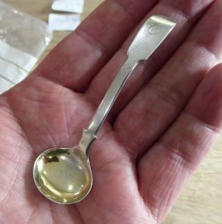 Antique Georgian Solid Silver Salt / Condiment Spoon.  1810