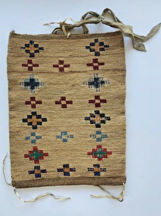 Old Nez Perce Corn Husk Bag 14 1/2 