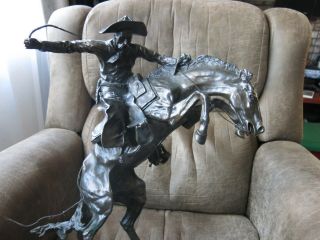 Frederic Remington " The Broncho Buster " Western Bronze Large 22 " Statue
