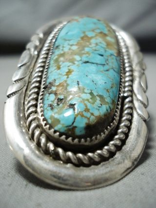 One Of The Biggest Ever Vintage Zuni Important Turquoise Sterling Silver Ring