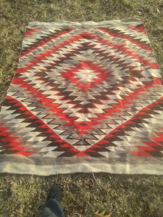 Navajo transitional Blanket Rug 1890 2